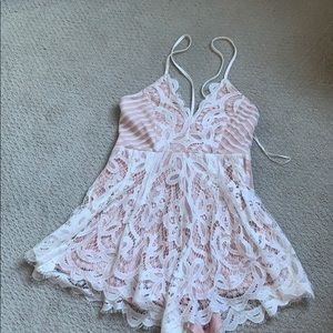 White lace romper